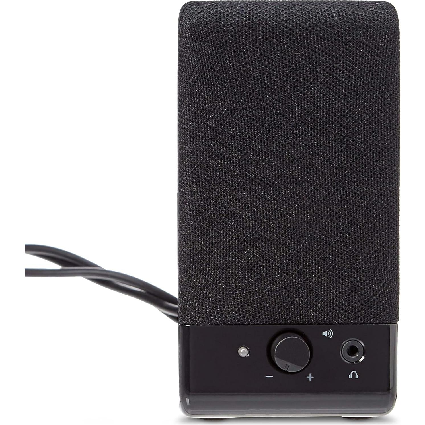 Altavoces USB Amazon Basics para computadora, negro