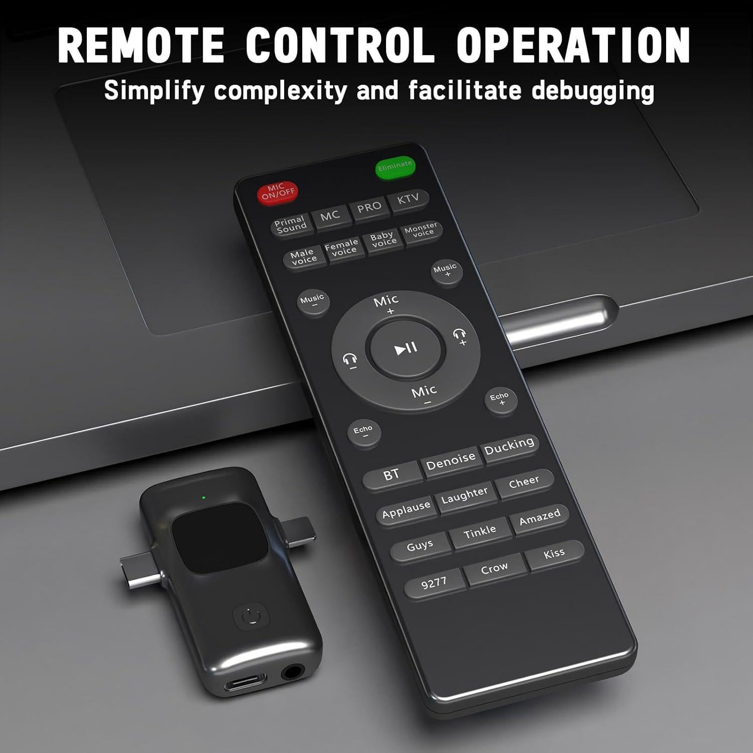 Tarjeta de Sonido Inalámbrica Facmogu E8 con Control Remoto