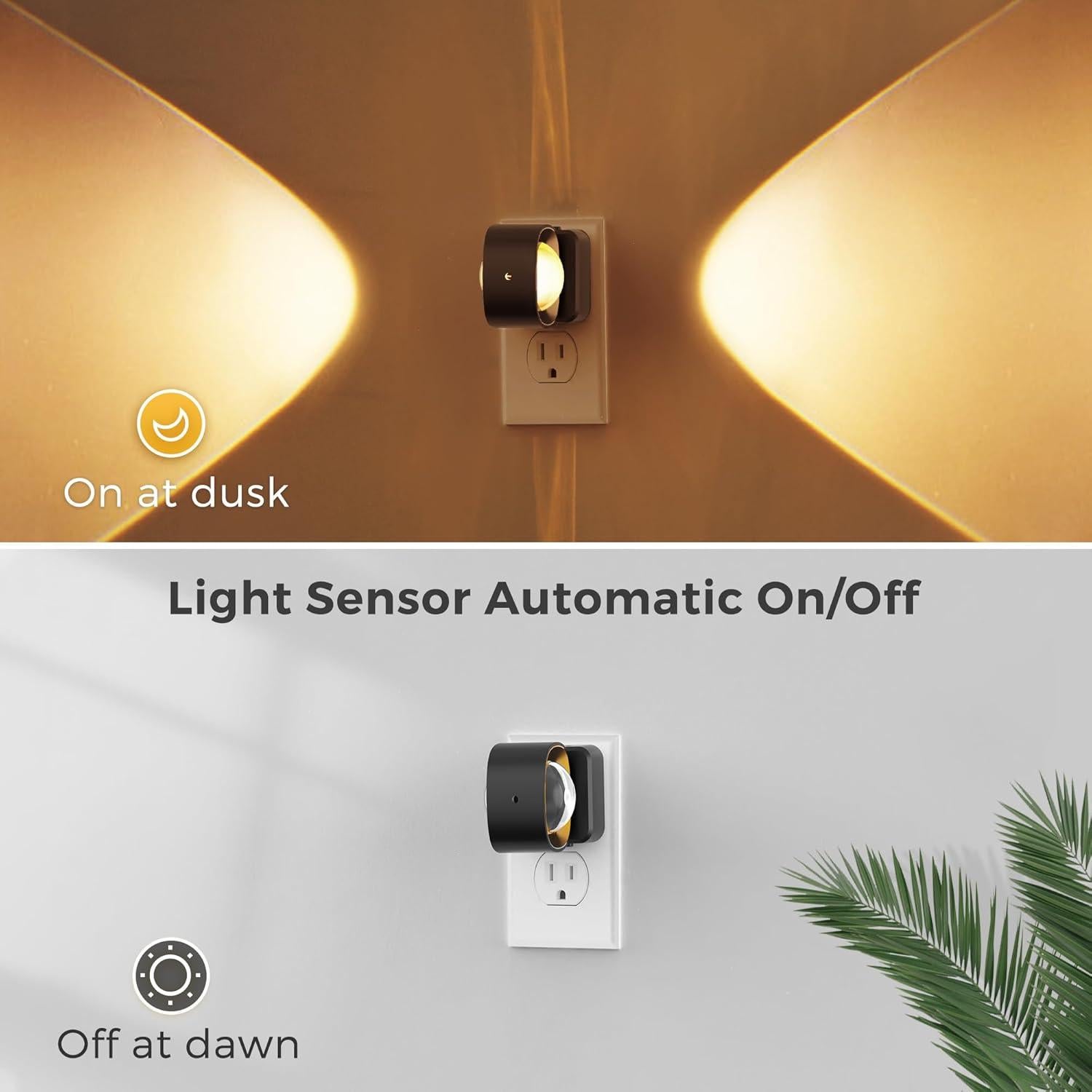 Luz Nocturna LED L LOHAS con Sensor Crepúsculo 1W Blanca