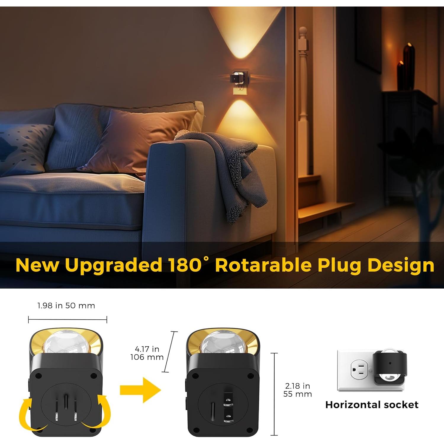 Luz Nocturna LED L LOHAS con Sensor Crepúsculo 1W Blanca