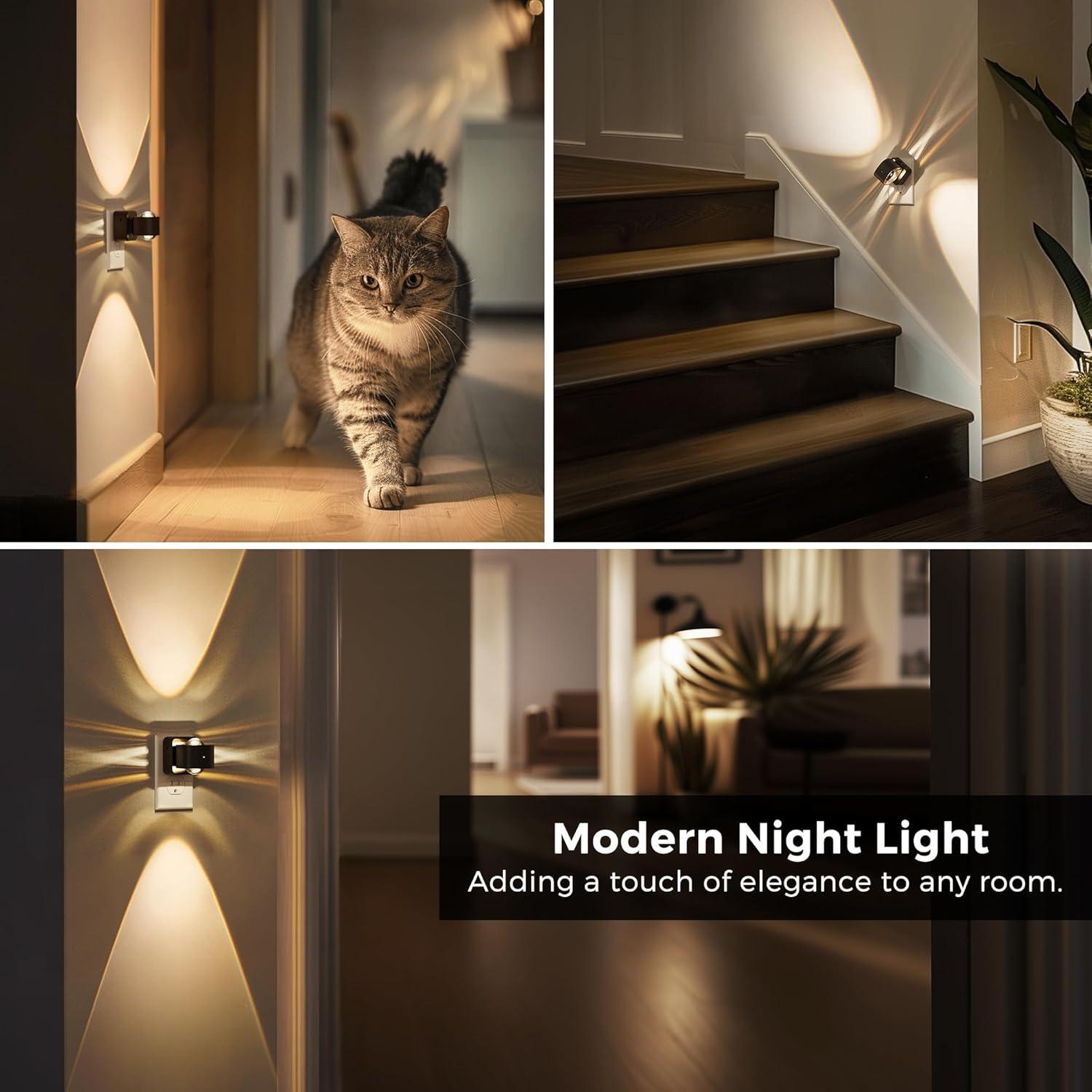 Luz Nocturna LED L LOHAS con Sensor Crepúsculo 1W Blanca