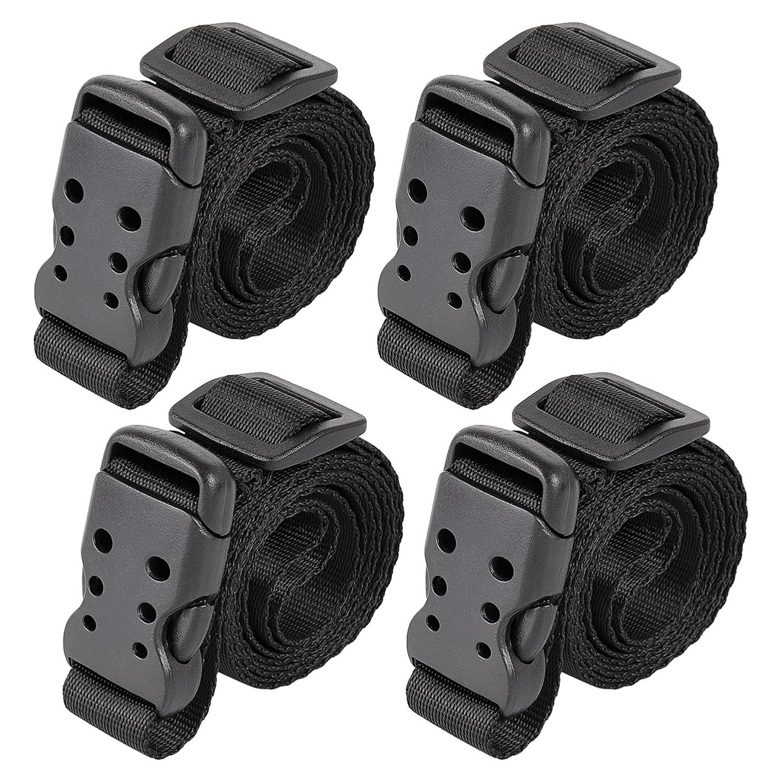 Correas Utilitarias Ayaport 40" Ajustables Nylon Negro 4 Unidades