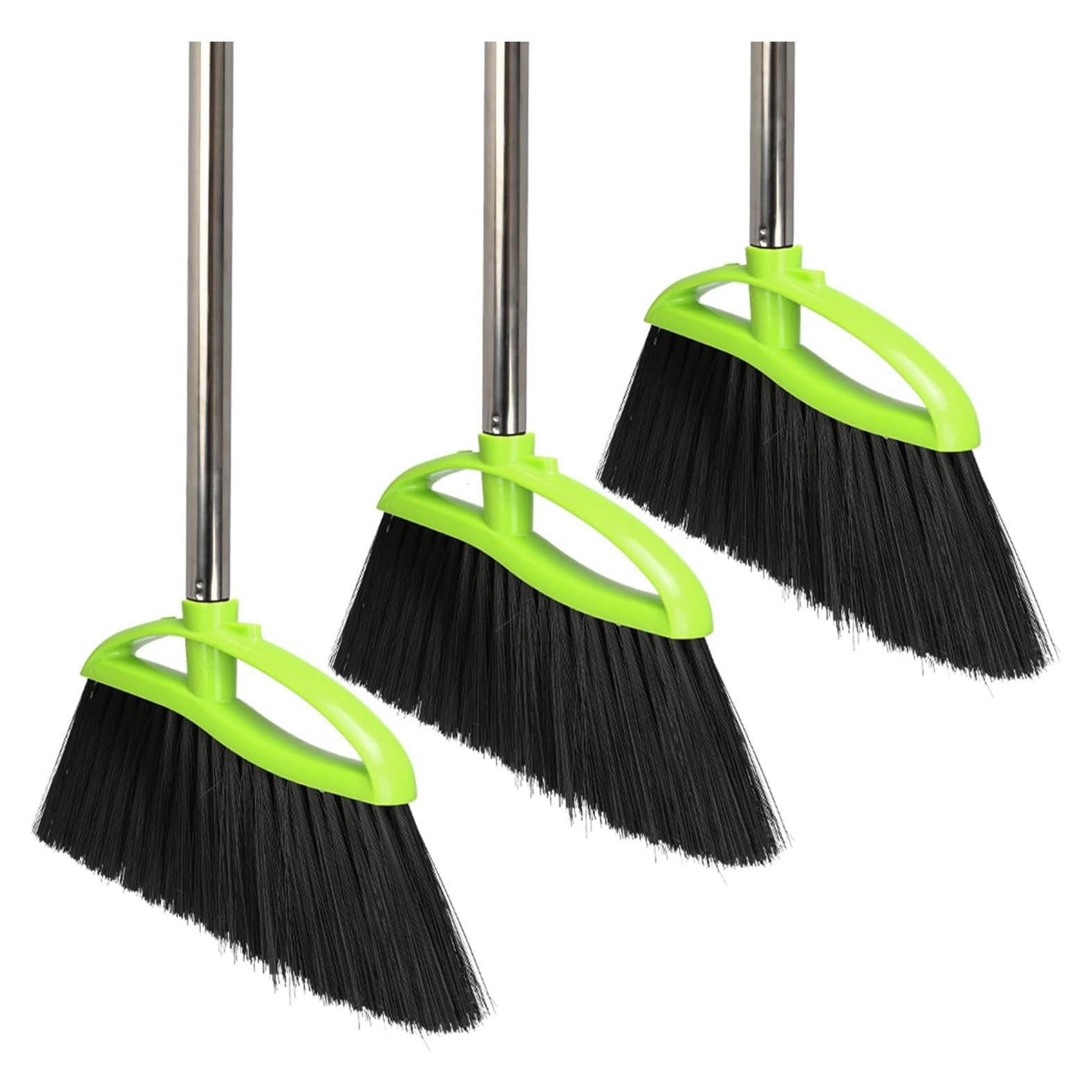 Escobas de Interior Dodifker 3 Paquetes Cerdas Suaves Verde