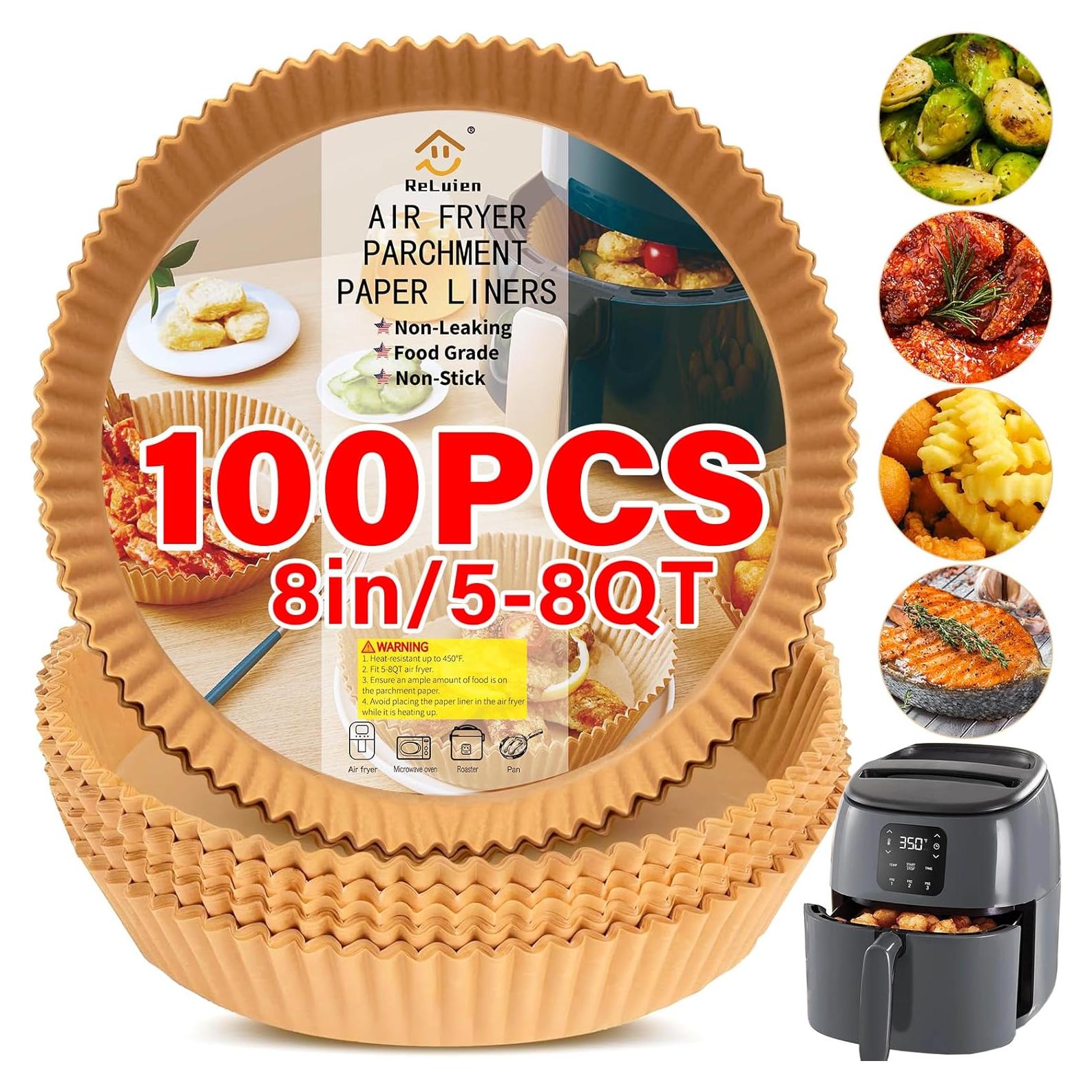 Forros desechables para freidora de aire ReLuien 20 cm 100PCS
