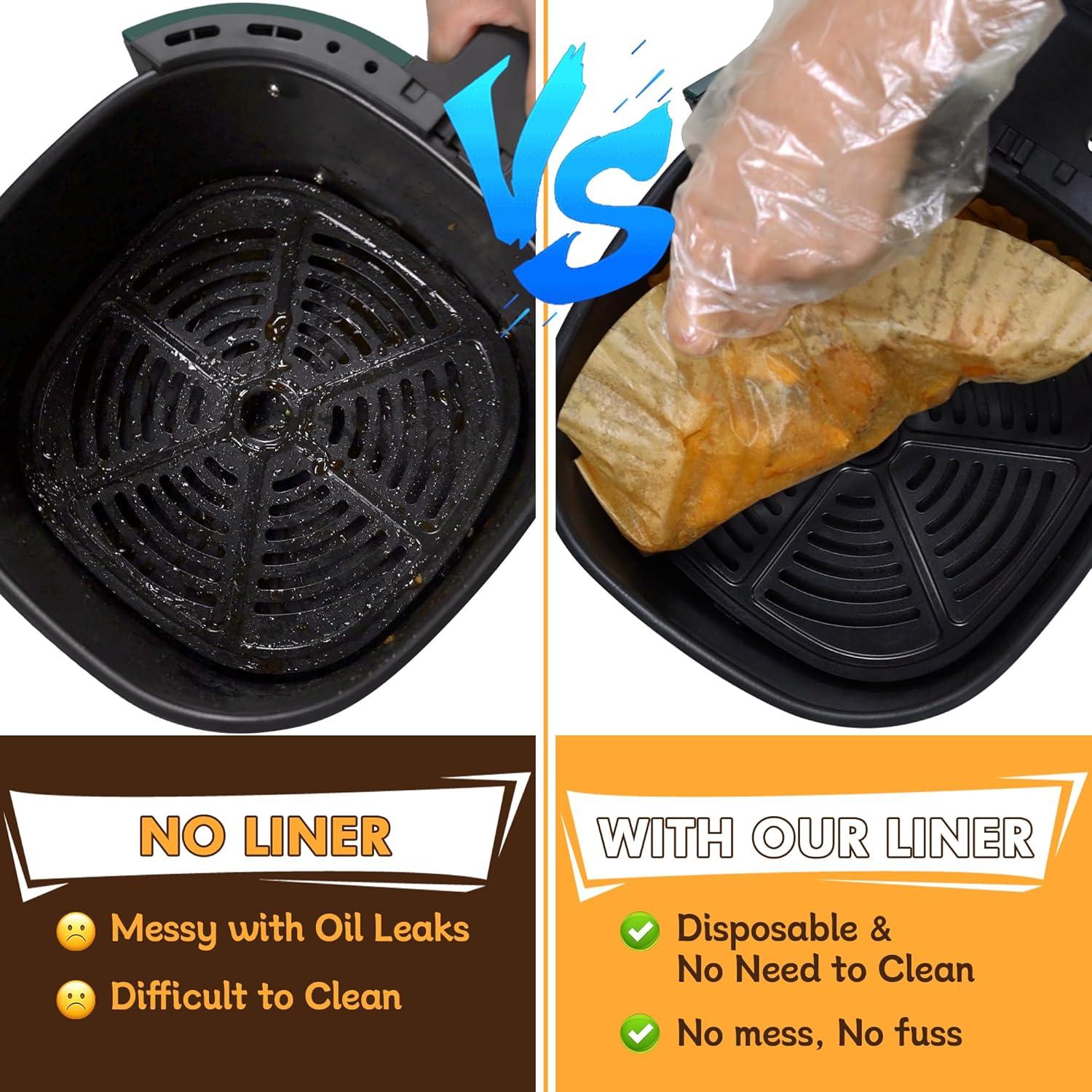 Forros desechables para freidora de aire ReLuien 20 cm 100PCS