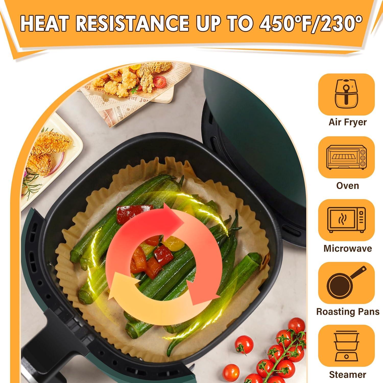 Forros desechables para freidora de aire ReLuien 20 cm 100PCS