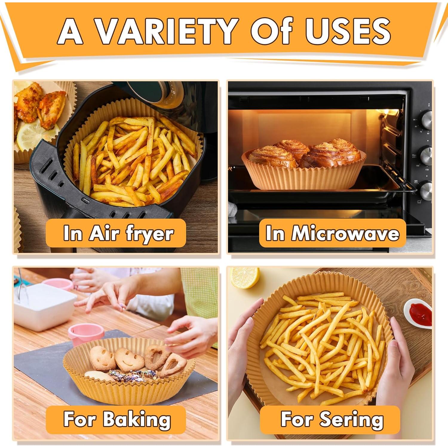 Forros desechables para freidora de aire ReLuien 20 cm 100PCS