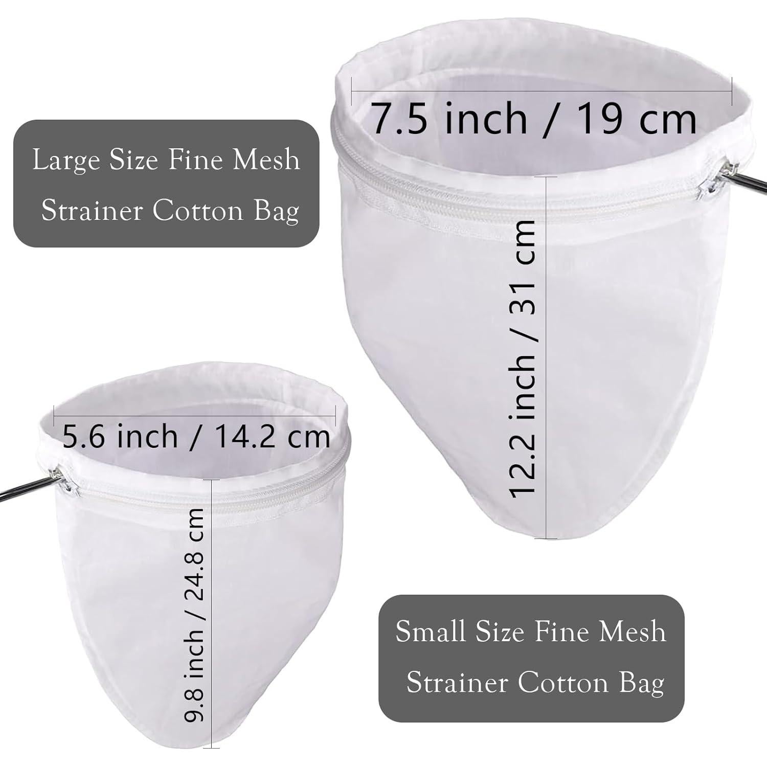 Bolsas de Filtro de Malla WMKGG Reutilizables 2 Tamaños