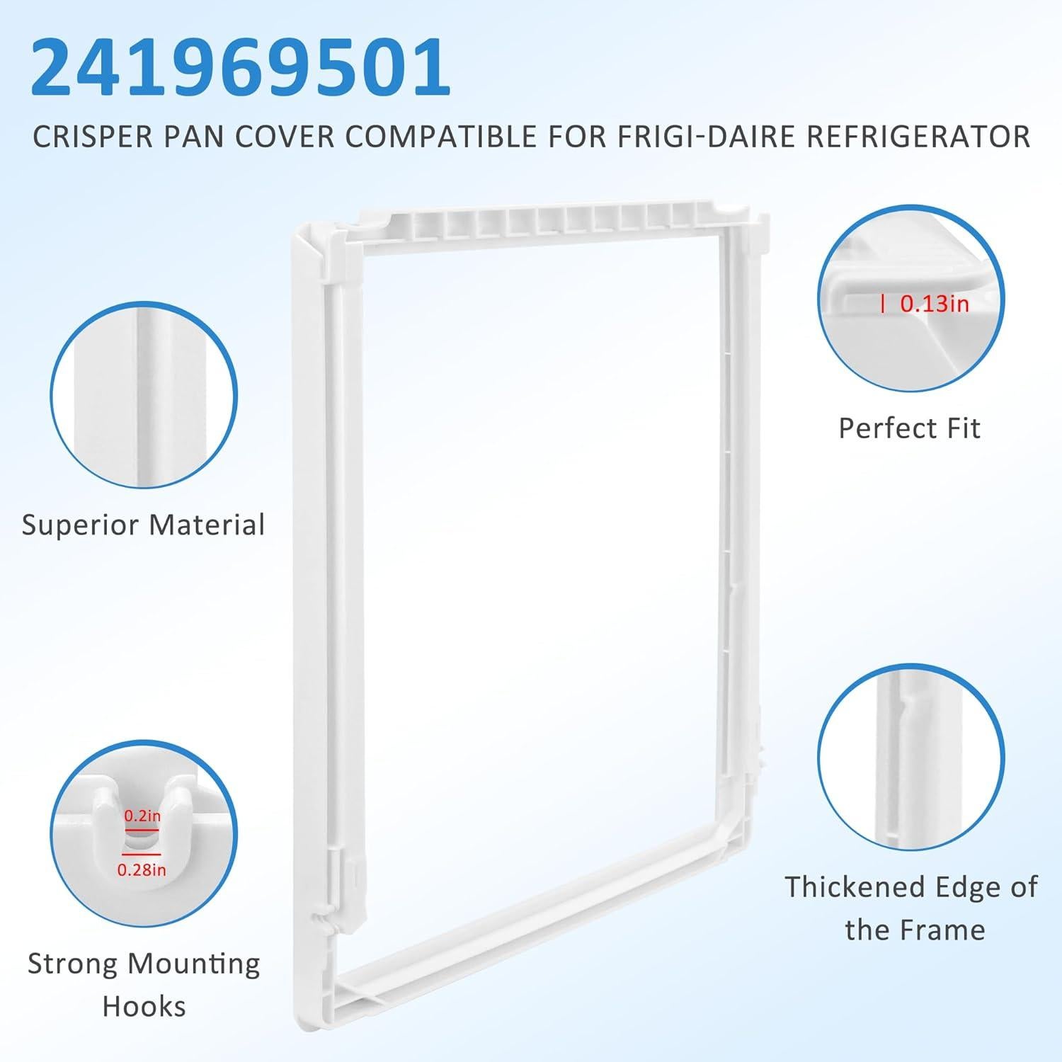 Marco de Estante de Refrigerador Frigidaire 241969501 MIFLUS