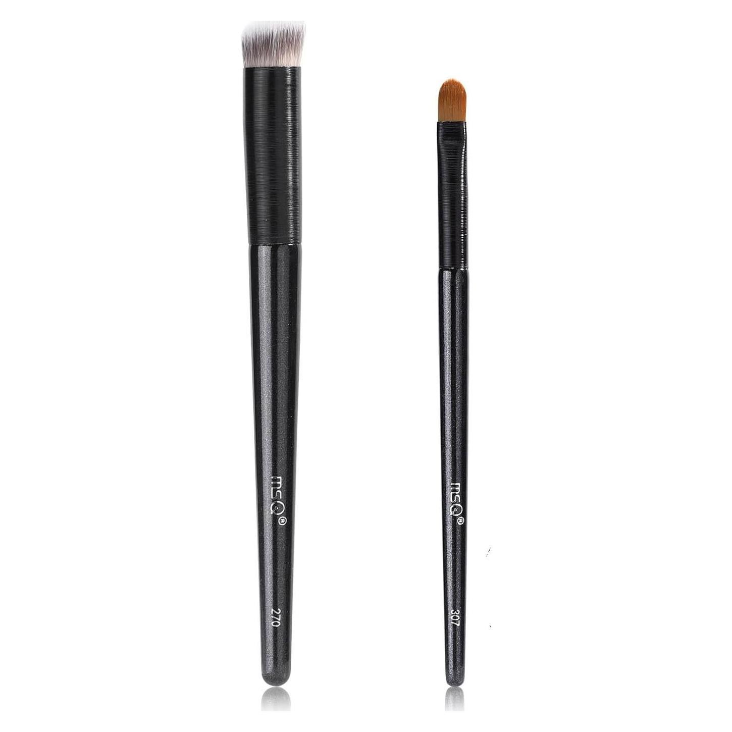 Set de Brochas de Corrector MSQ - 2 Piezas Anguladas Negro