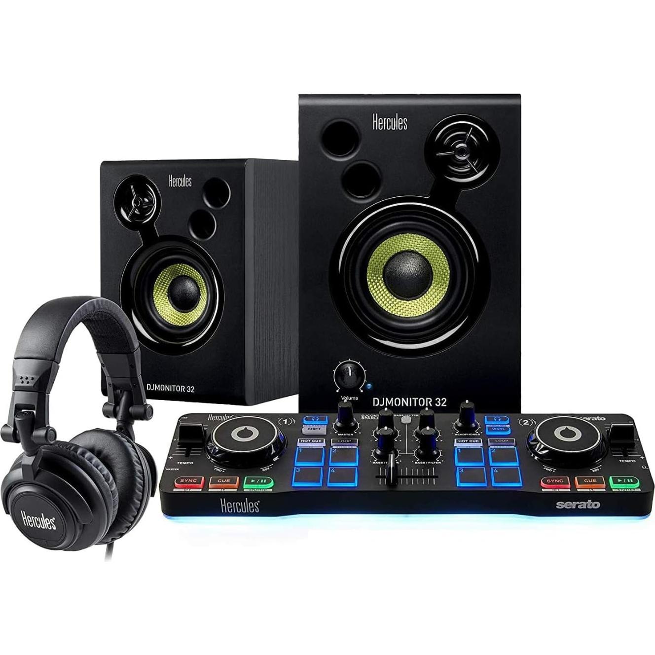 Kit DJ Hercules Controlador Starlight + Altavoces 15W