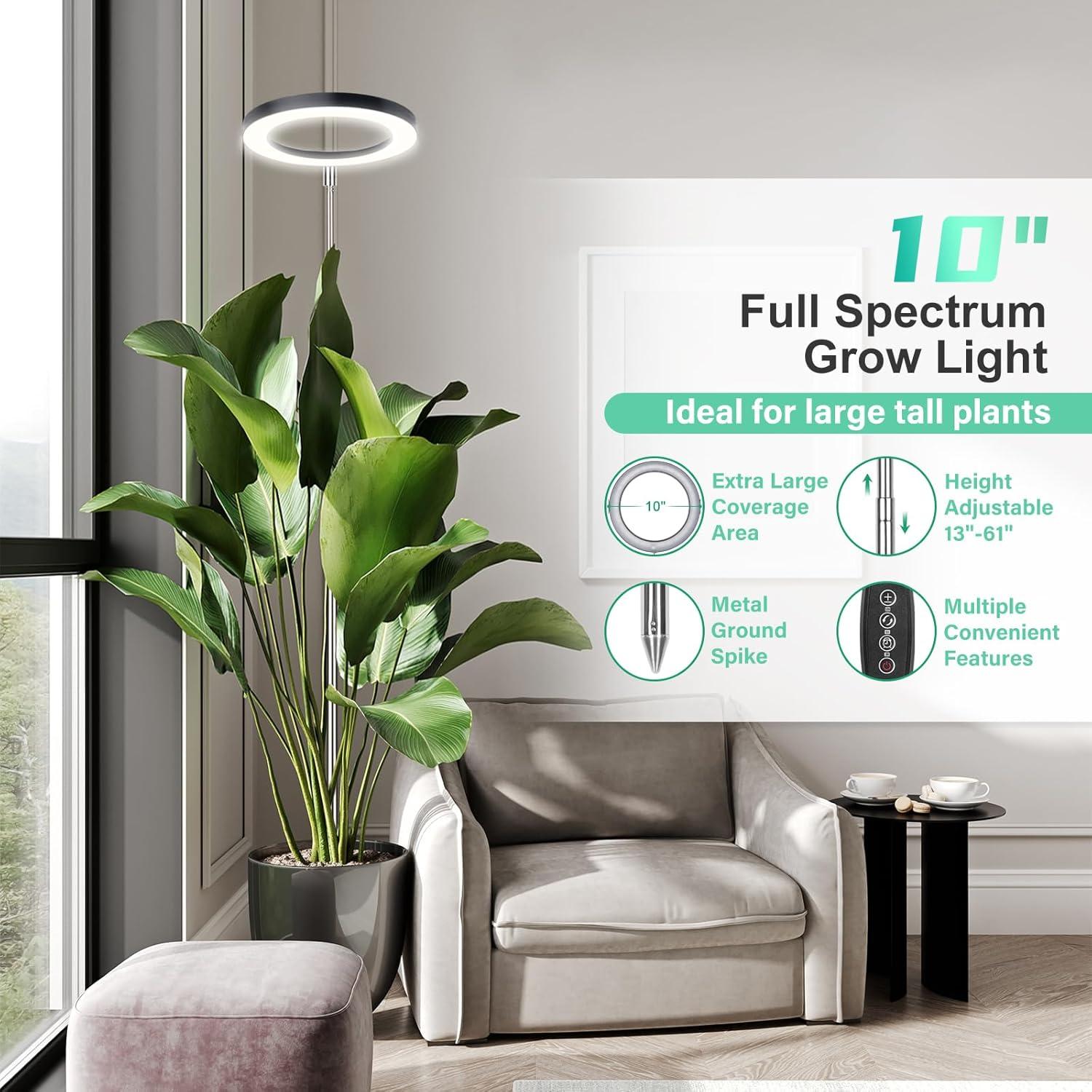 Luz de Cultivo LORDEM 10" LED Espectro Completo 160 LEDs
