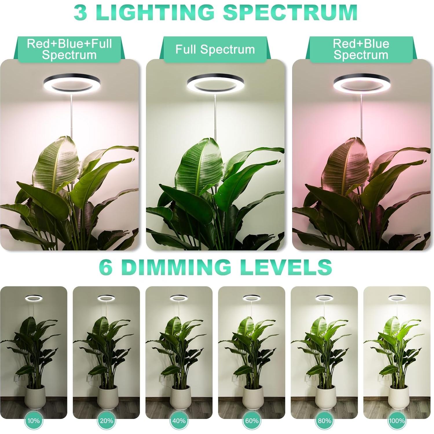 Luz de Cultivo LORDEM 10" LED Espectro Completo 160 LEDs