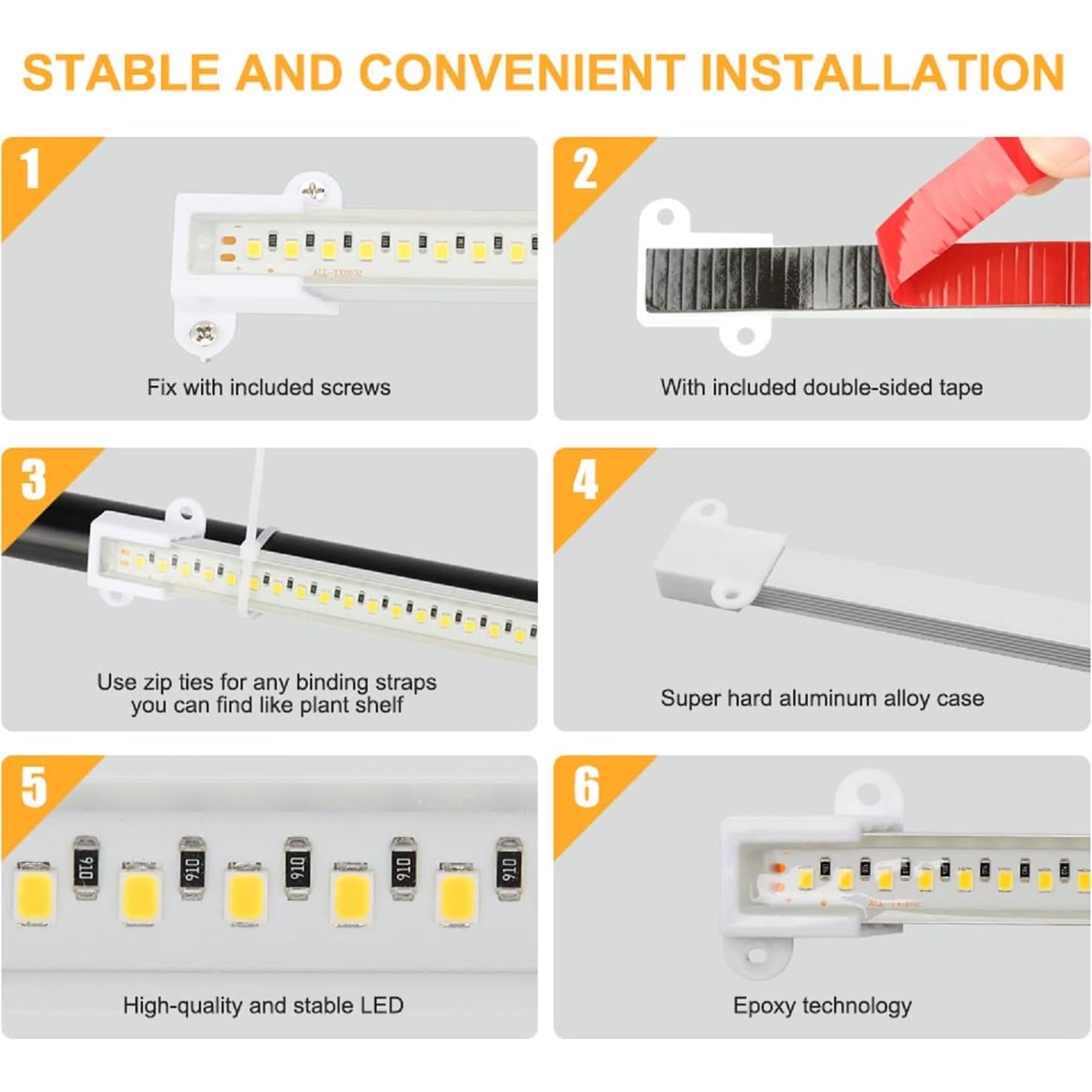 Luces de Crecimiento Mosthink 2 Paquetes LED Espectro Completo
