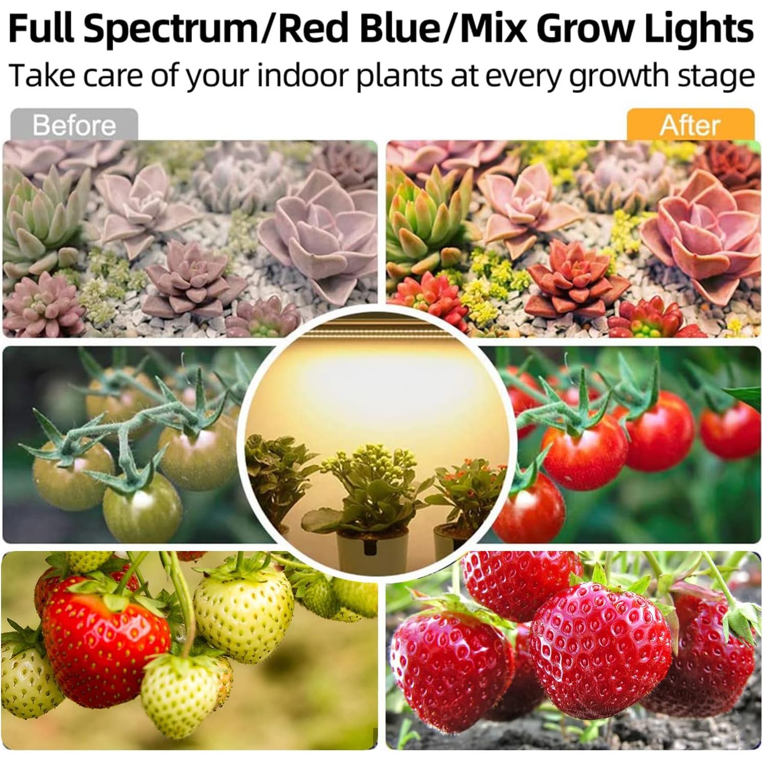 Luces de Crecimiento Mosthink 2 Paquetes LED Espectro Completo