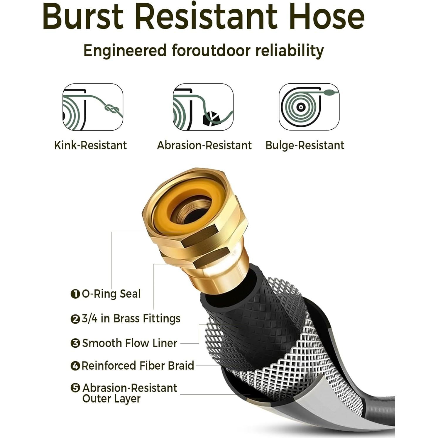 Carrete de Manguera Retráctil GLAHODEN 1/2" x 25.9m Automático
