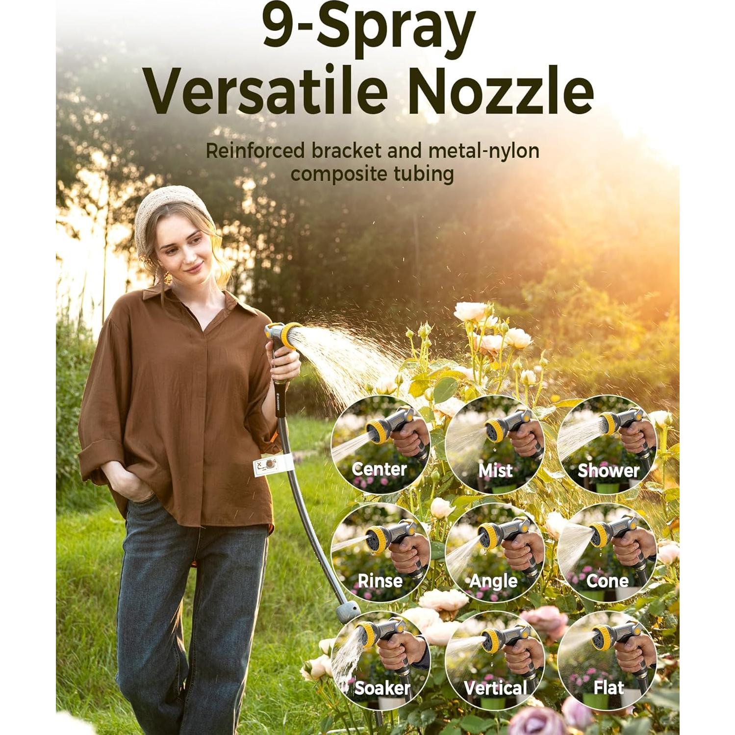 Carrete de Manguera Retráctil GLAHODEN 1/2" x 25.9m Automático