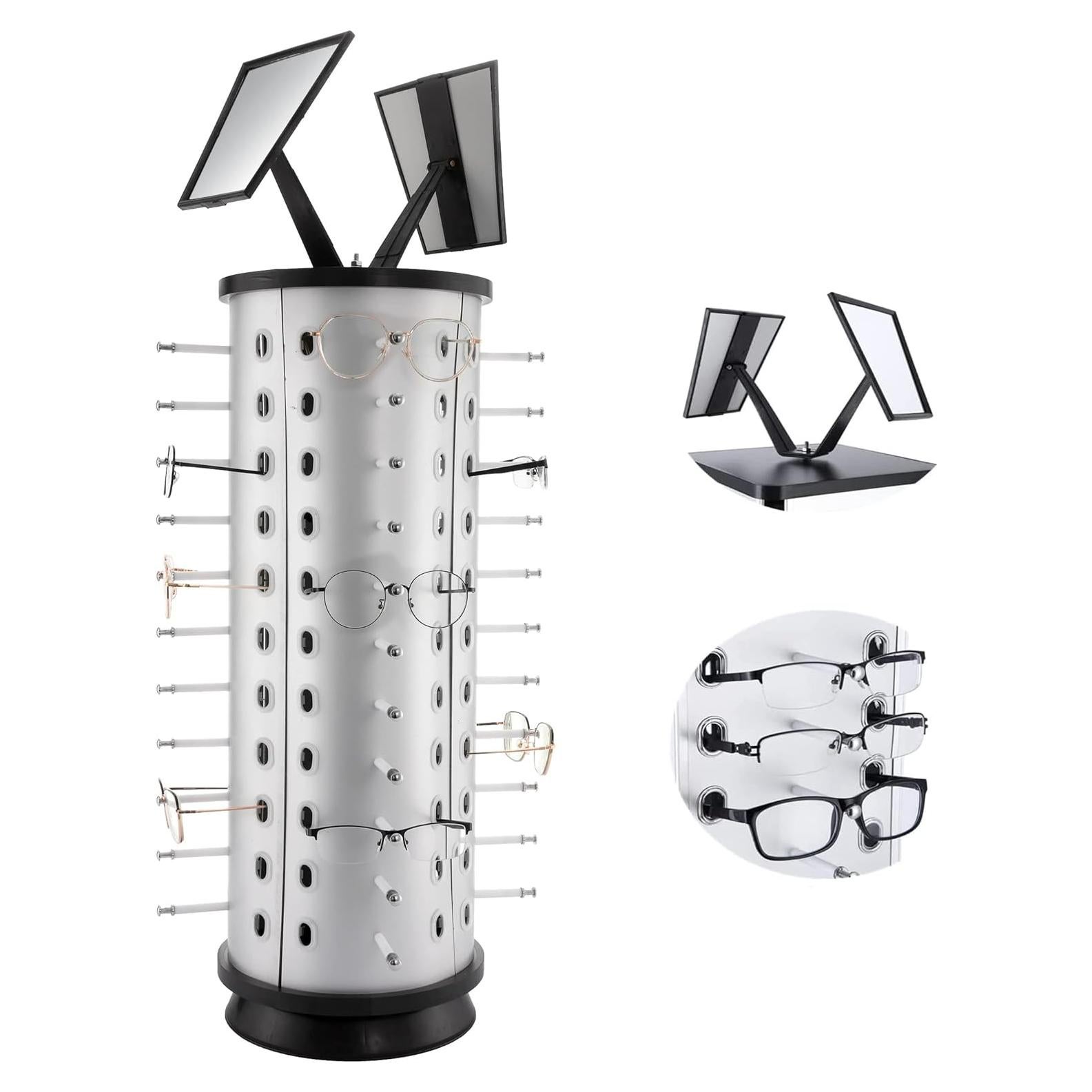 Soporte de Exhibición de Gafas VARIPOWDER Rotativo 360° para 44 Pares