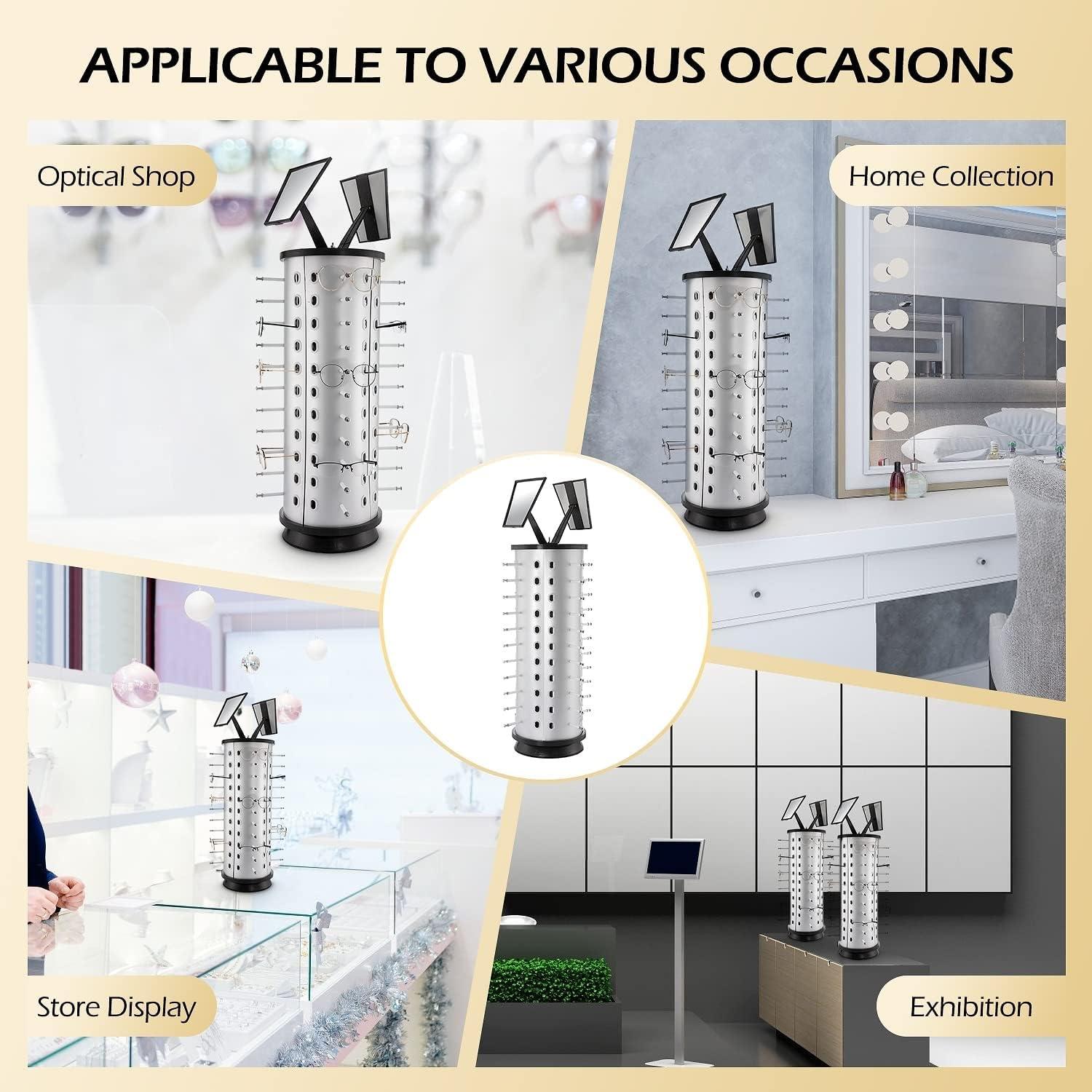 Soporte de Exhibición de Gafas VARIPOWDER Rotativo 360° para 44 Pares