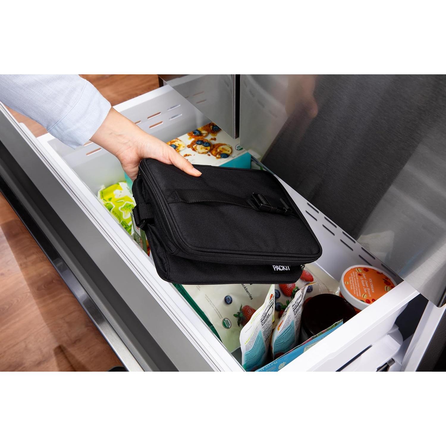 Cooler PackIt Esencial Congelable Negro 5.7L Plegable