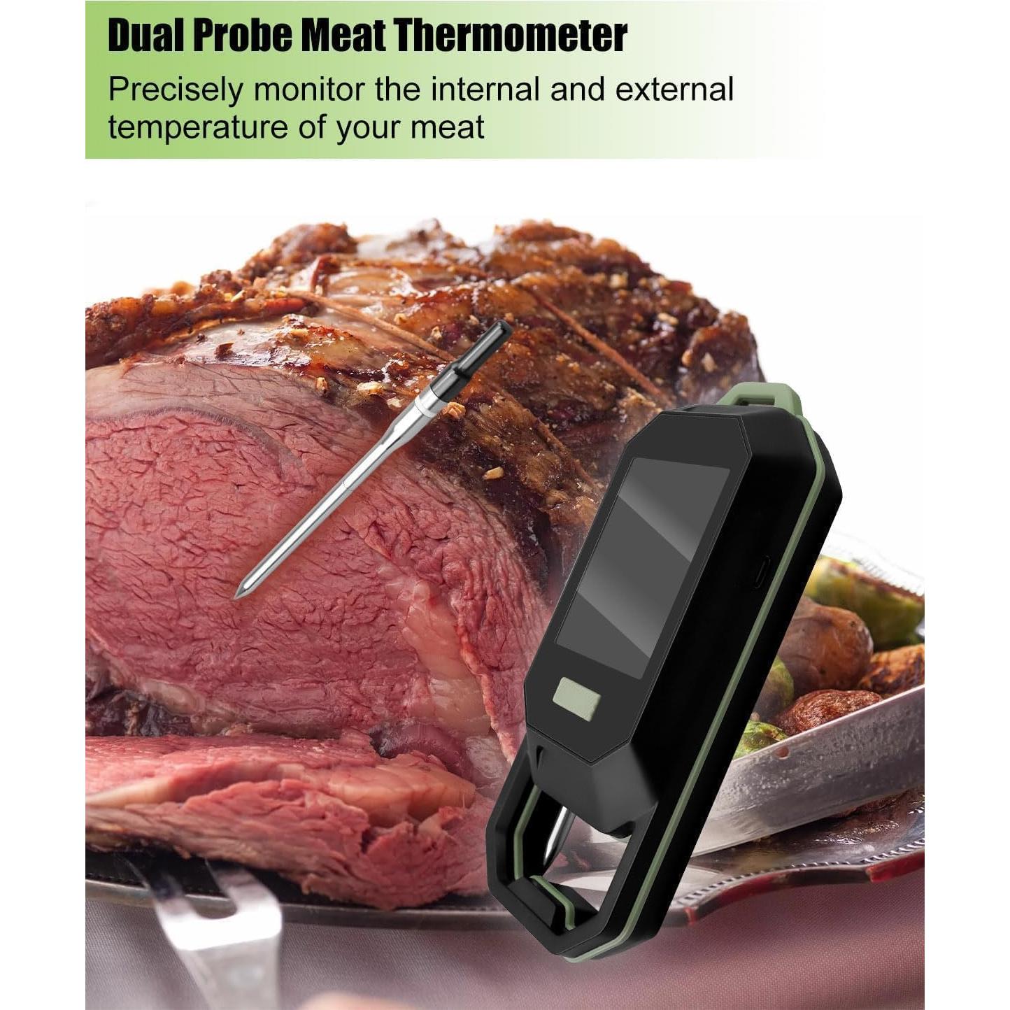 Termómetro de Carne Inalámbrico SekiFitment Doble Sonda 168m