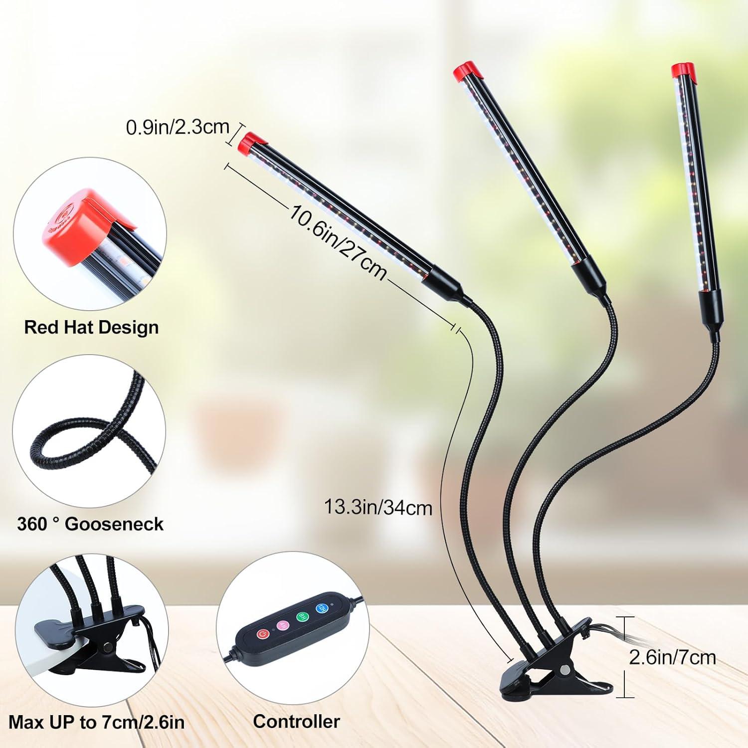 Luz de Crecimiento LED Orchbloom 27W con Temporizador 3000 Lúmenes