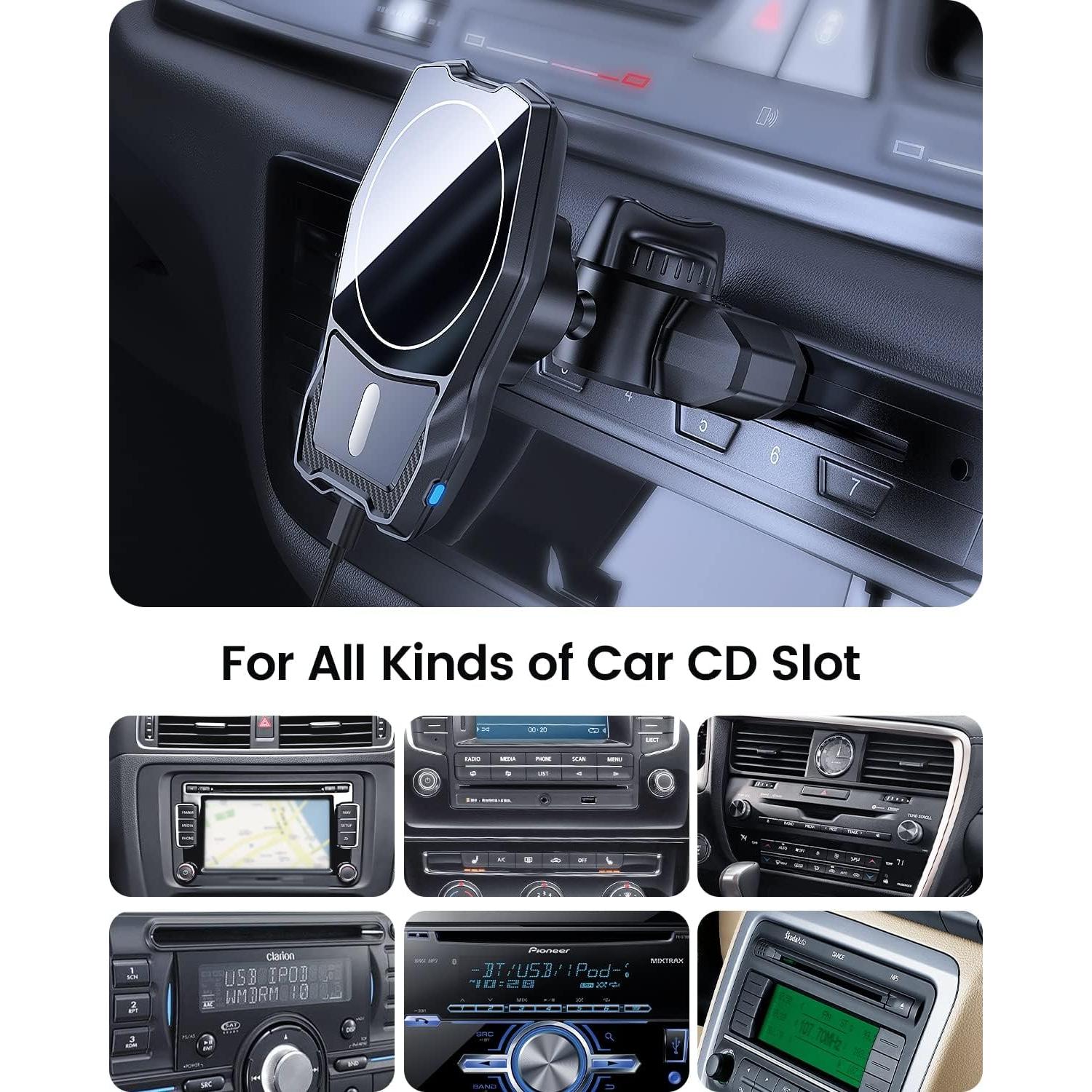 Soporte de Coche OQTIQ Magnético para iPhone MagSafe Negro