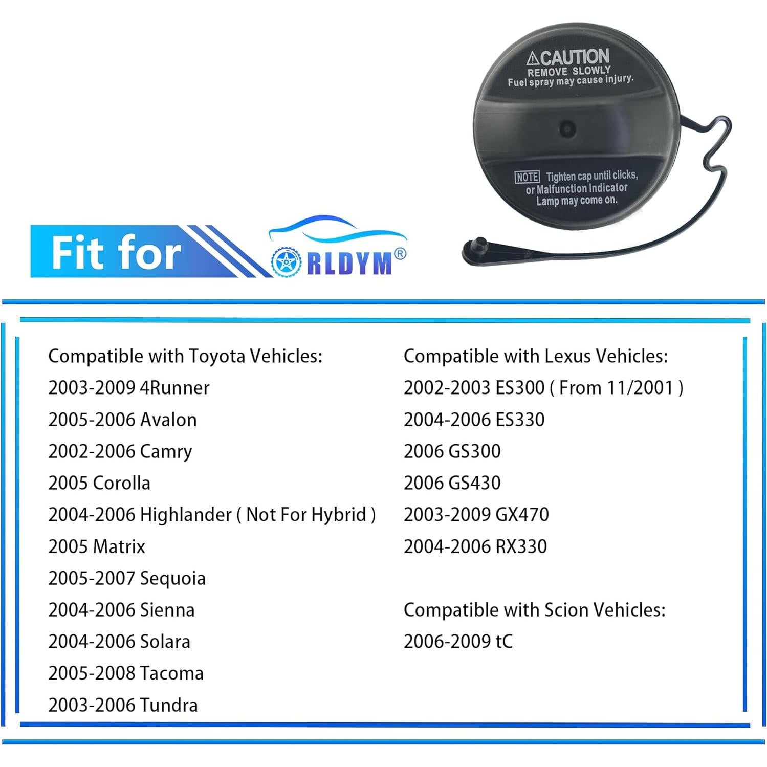 Tapa de llenado de tanque de combustible Rldym 77300-33070