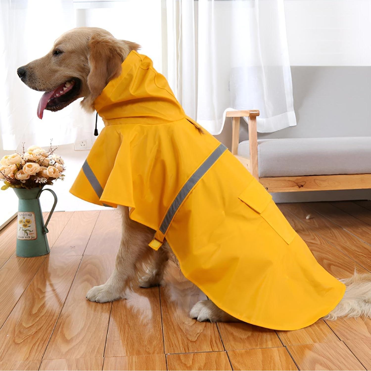 Abrigo de Lluvia NACOCO para Perros Grandes Amarillo 3XL