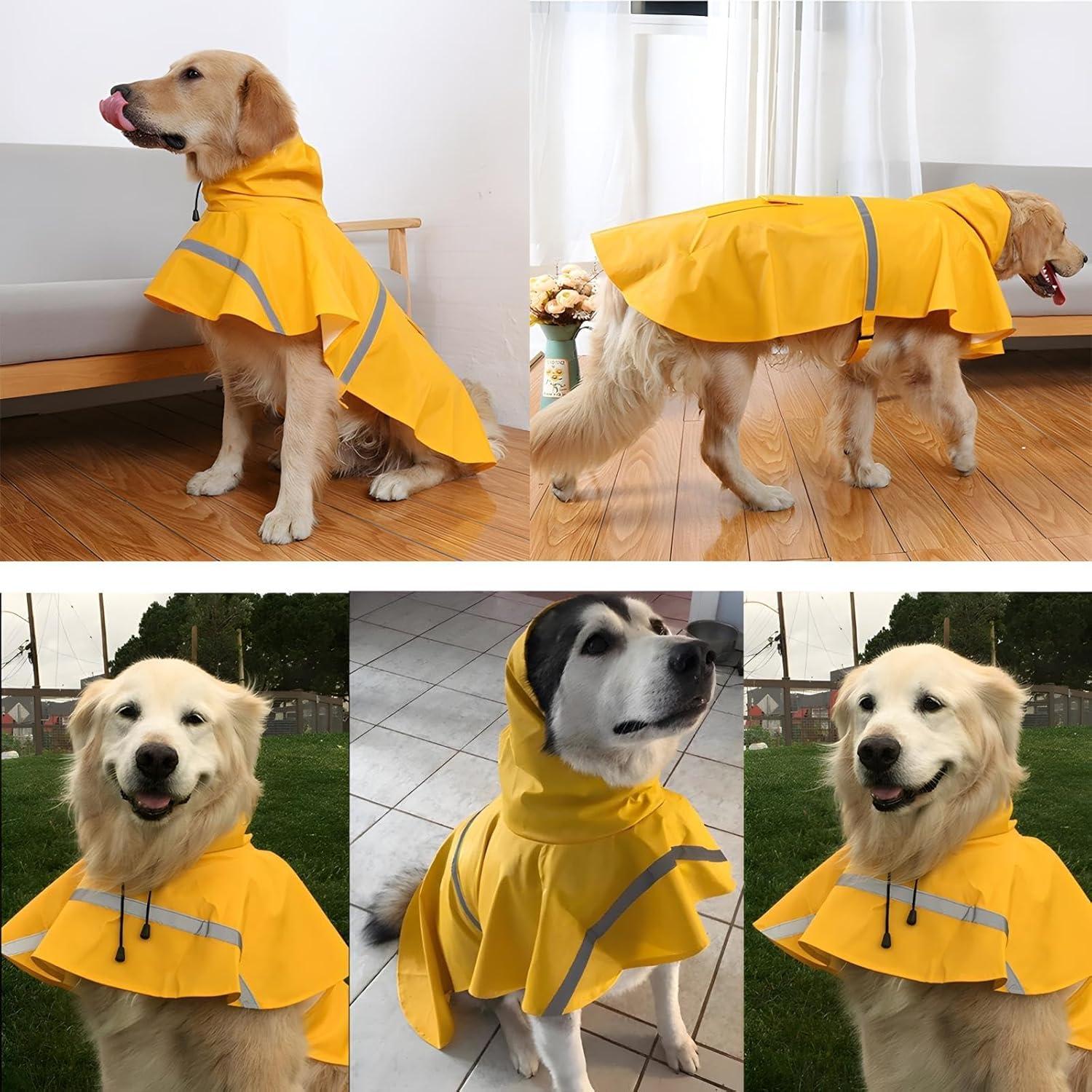 Abrigo de Lluvia NACOCO para Perros Grandes Amarillo 3XL
