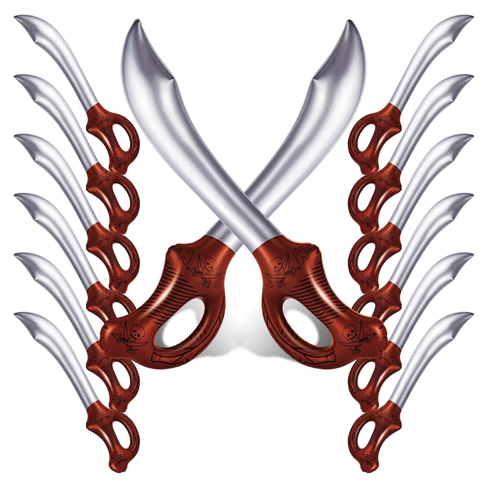 Espadas Pirata Inflables ZAUGONTW 14 Piezas 58 cm PVC