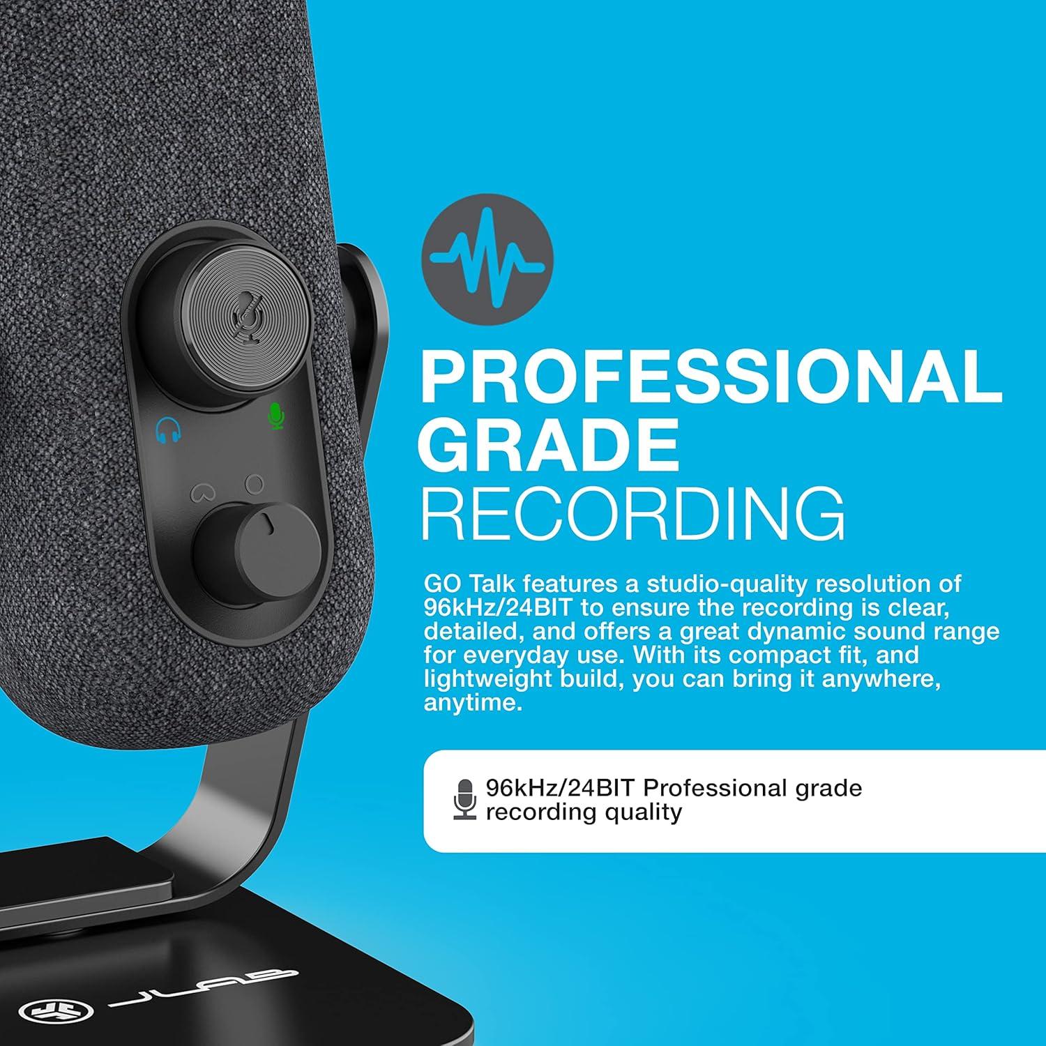 Micrófono USB JLab GO Talk para Juegos y Streaming, Cardioide