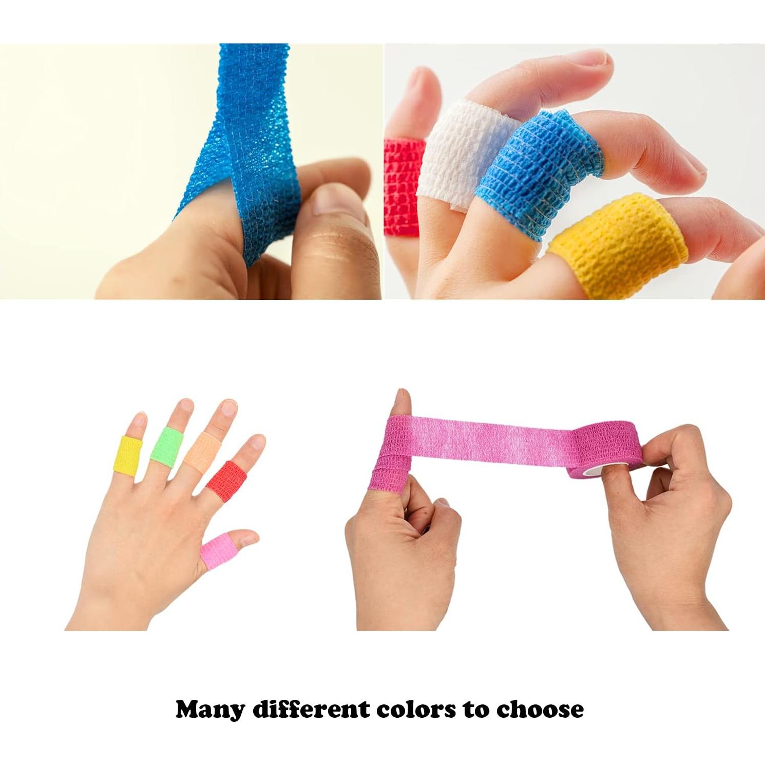 Paquete de 15 Rollos de Venda Cohesiva 2.54 cm x 4.57 m FEILIBAY