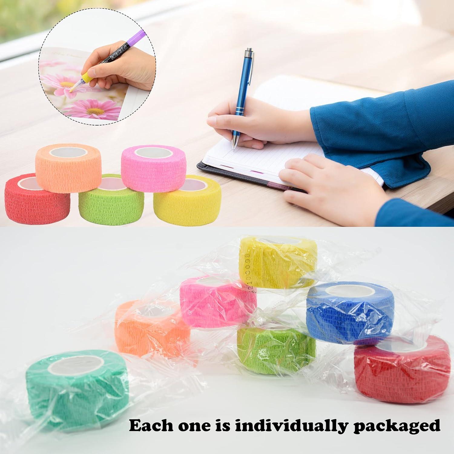 Paquete de 15 Rollos de Venda Cohesiva 2.54 cm x 4.57 m FEILIBAY