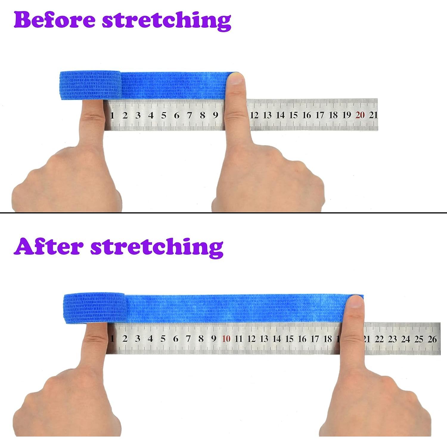 Paquete de 15 Rollos de Venda Cohesiva 2.54 cm x 4.57 m FEILIBAY