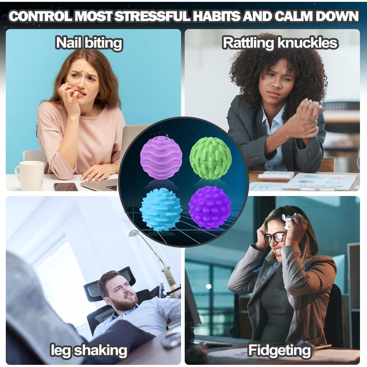 Juguetes Antiestrés Mity Rain 4 Piezas Silicona Magnética