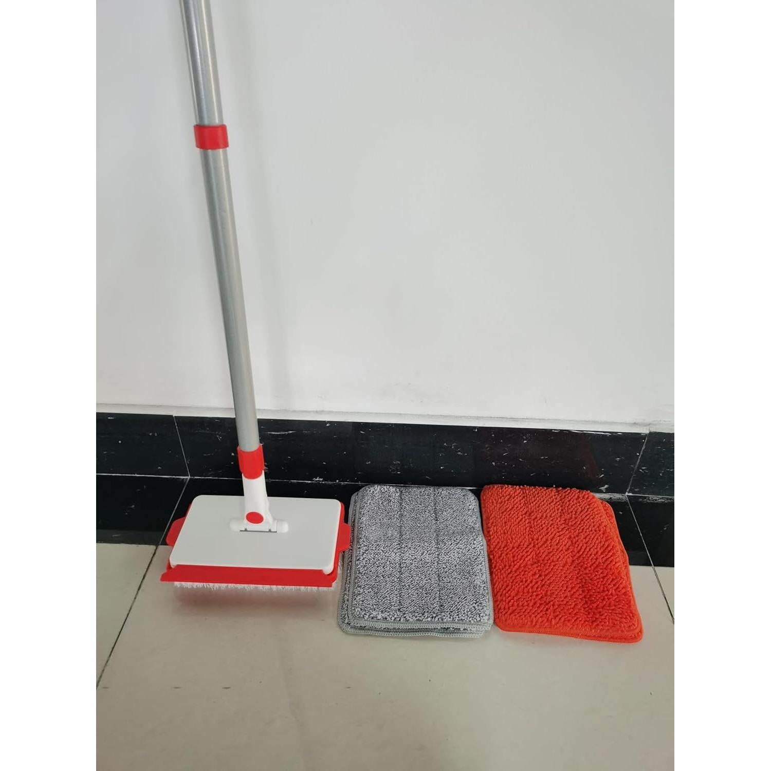 Mop de Limpieza de Zócalos JEHONN 142 cm con Cepillo y Almohadillas