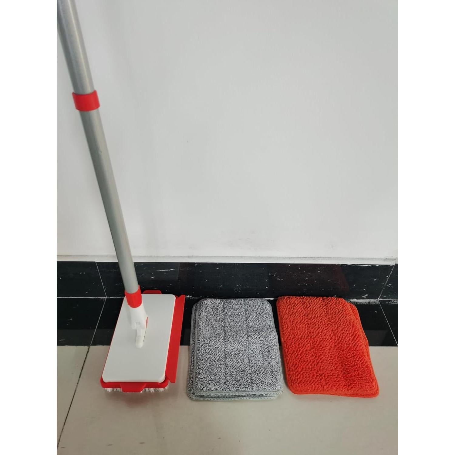 Mop de Limpieza de Zócalos JEHONN 142 cm con Cepillo y Almohadillas