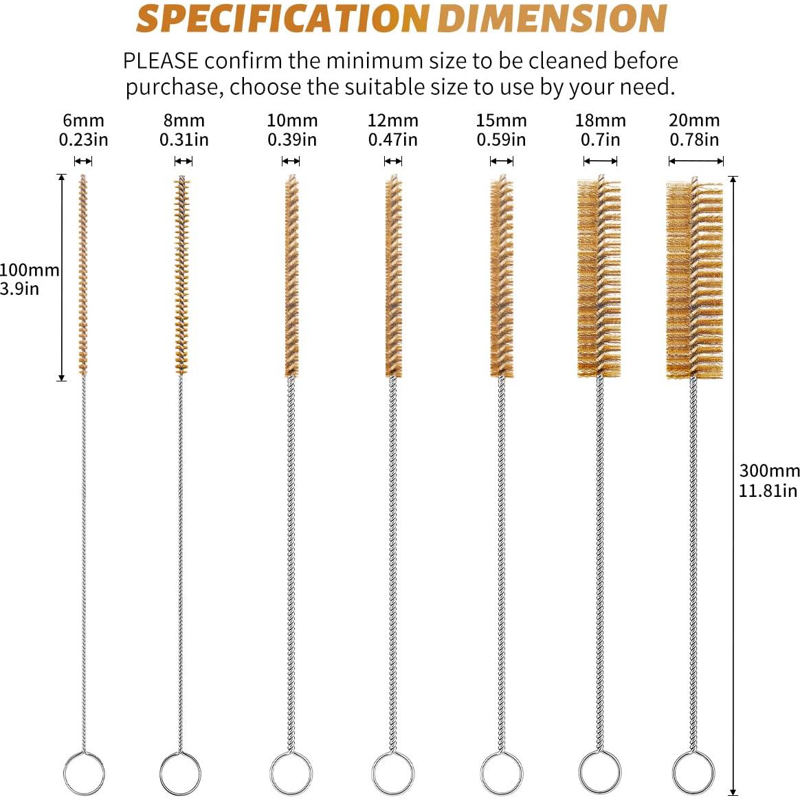 Kit de limpieza de cepillos de latón 7 piezas 12" LESHUA