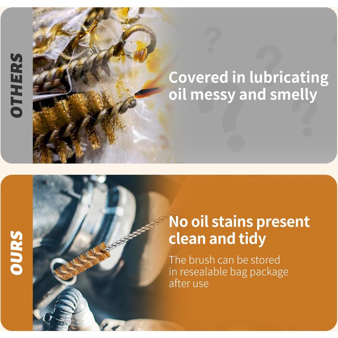 Kit de limpieza de cepillos de latón 7 piezas 12" LESHUA