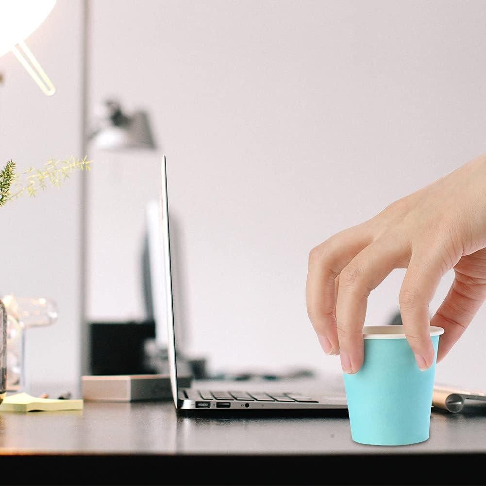 Vasos de papel desechables Hssugi 3 oz 100 unidades azules