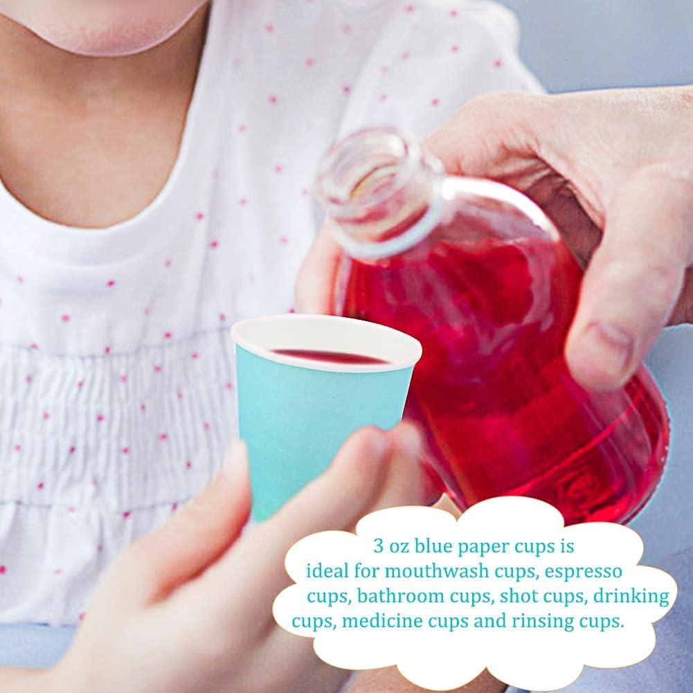 Vasos de papel desechables Hssugi 3 oz 100 unidades azules