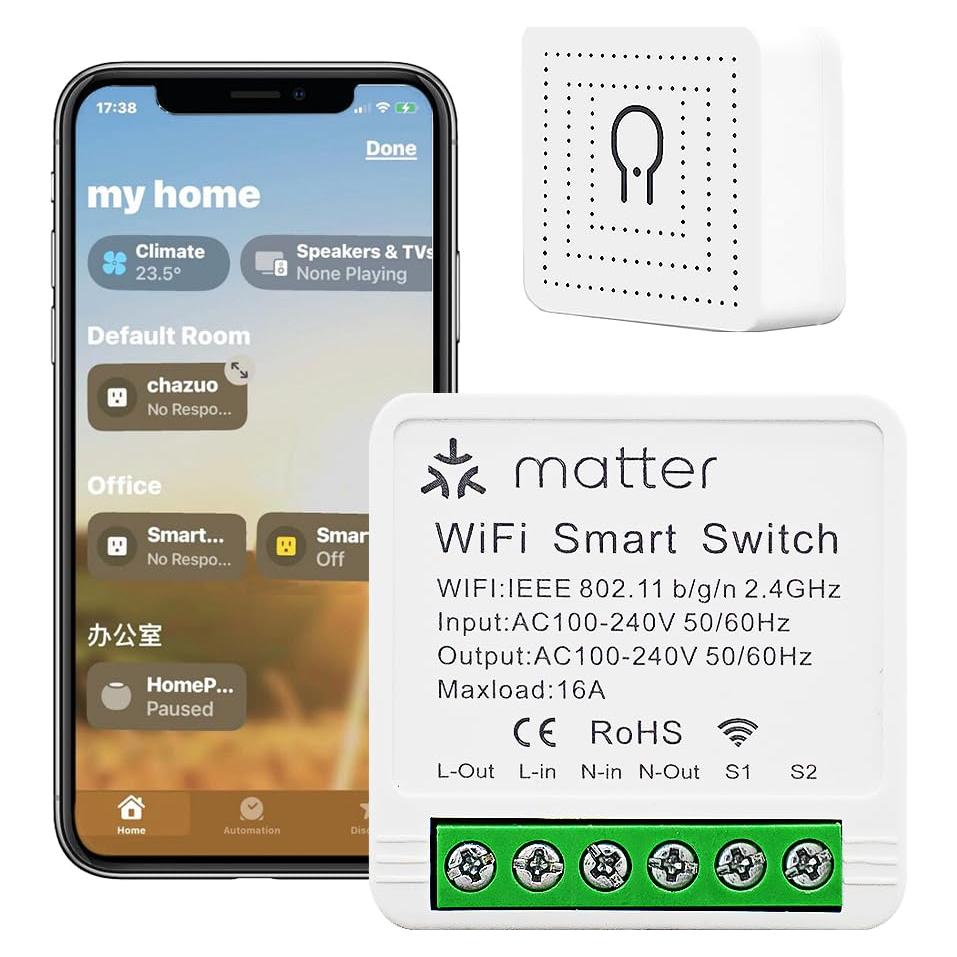 Interruptor Inteligente WiFi QIACHIP 16A Mini Matter