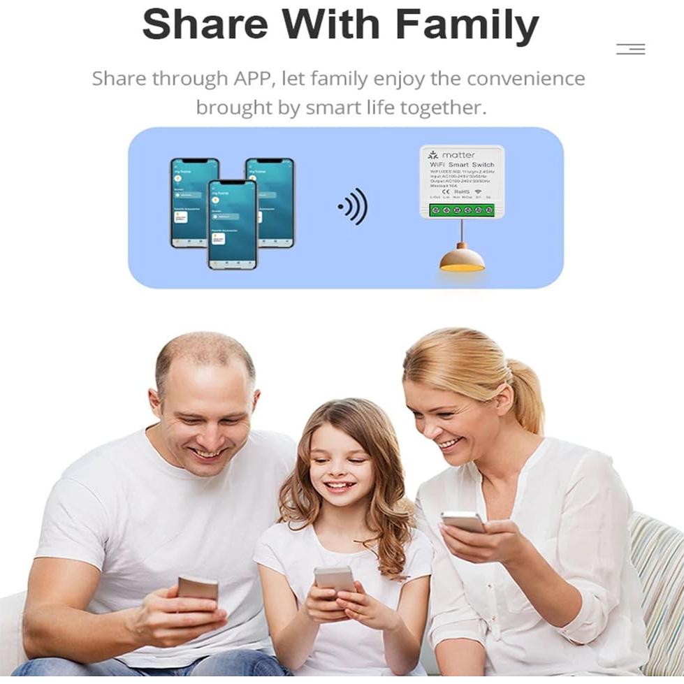 Interruptor Inteligente WiFi QIACHIP 16A Mini Matter