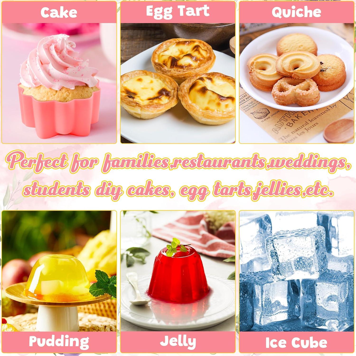 Moldes de Silicona para Cupcakes R CABALLO 42 Piezas Florales