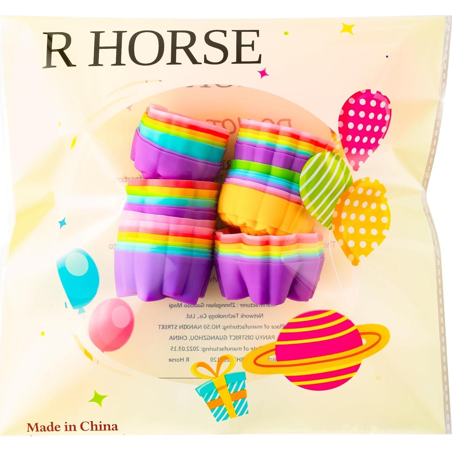 Moldes de Silicona para Cupcakes R CABALLO 42 Piezas Florales