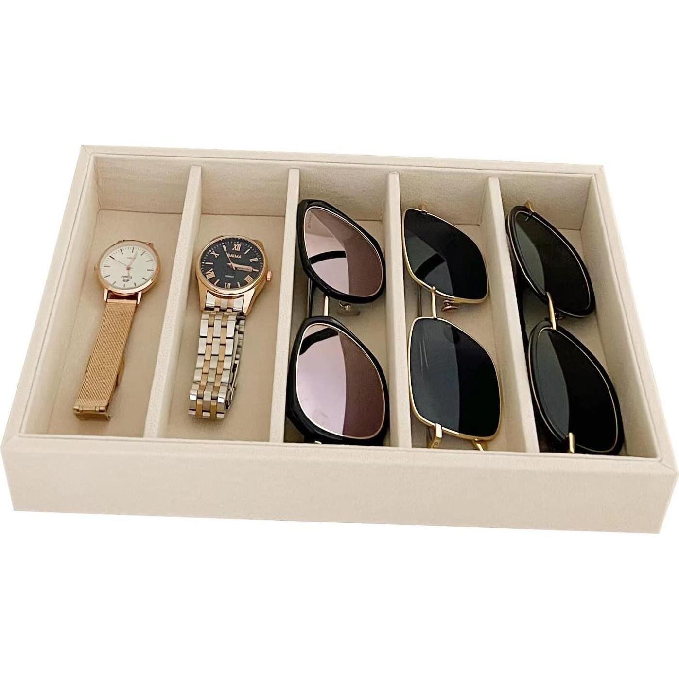 Organizador de Gafas de Sol Svea Display Beige 5 Compartimentos