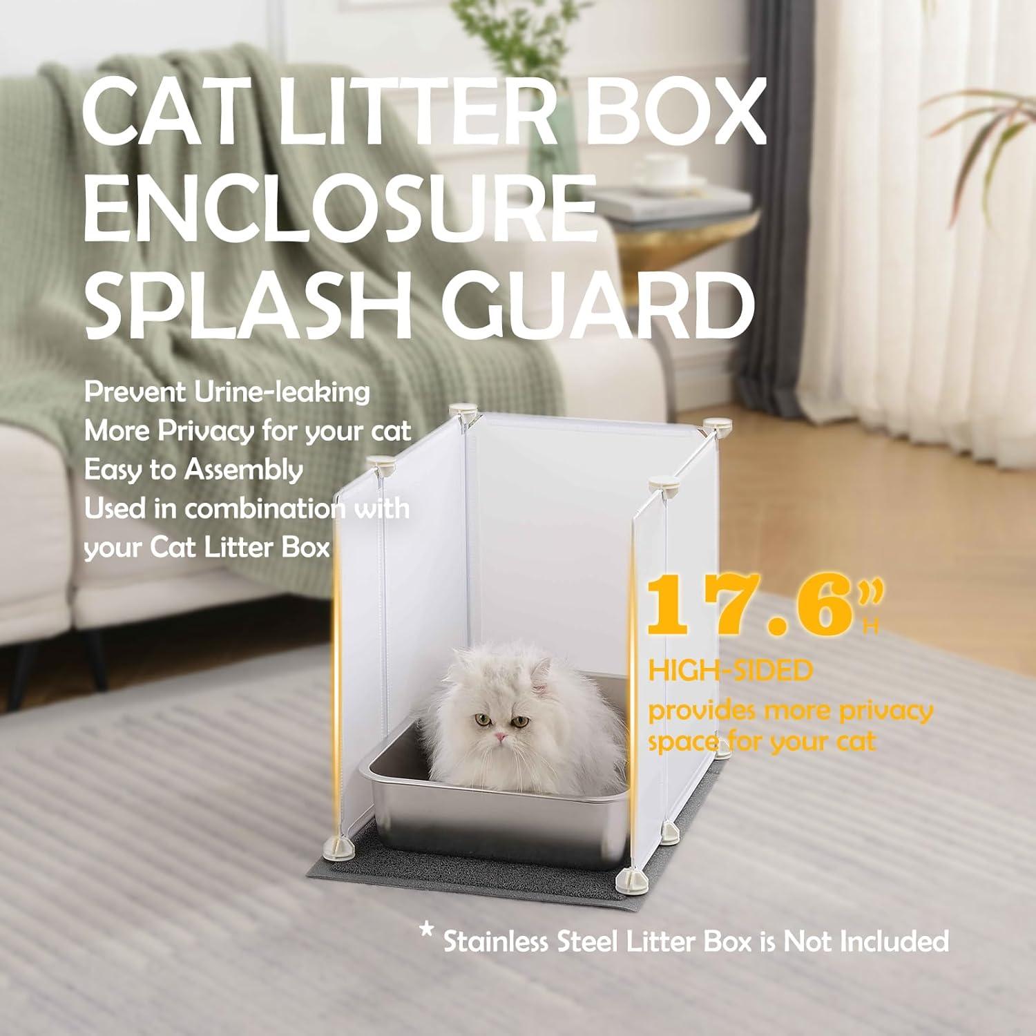 Caja de Arena para Gatos MEEXPAWS con Protector Splash M