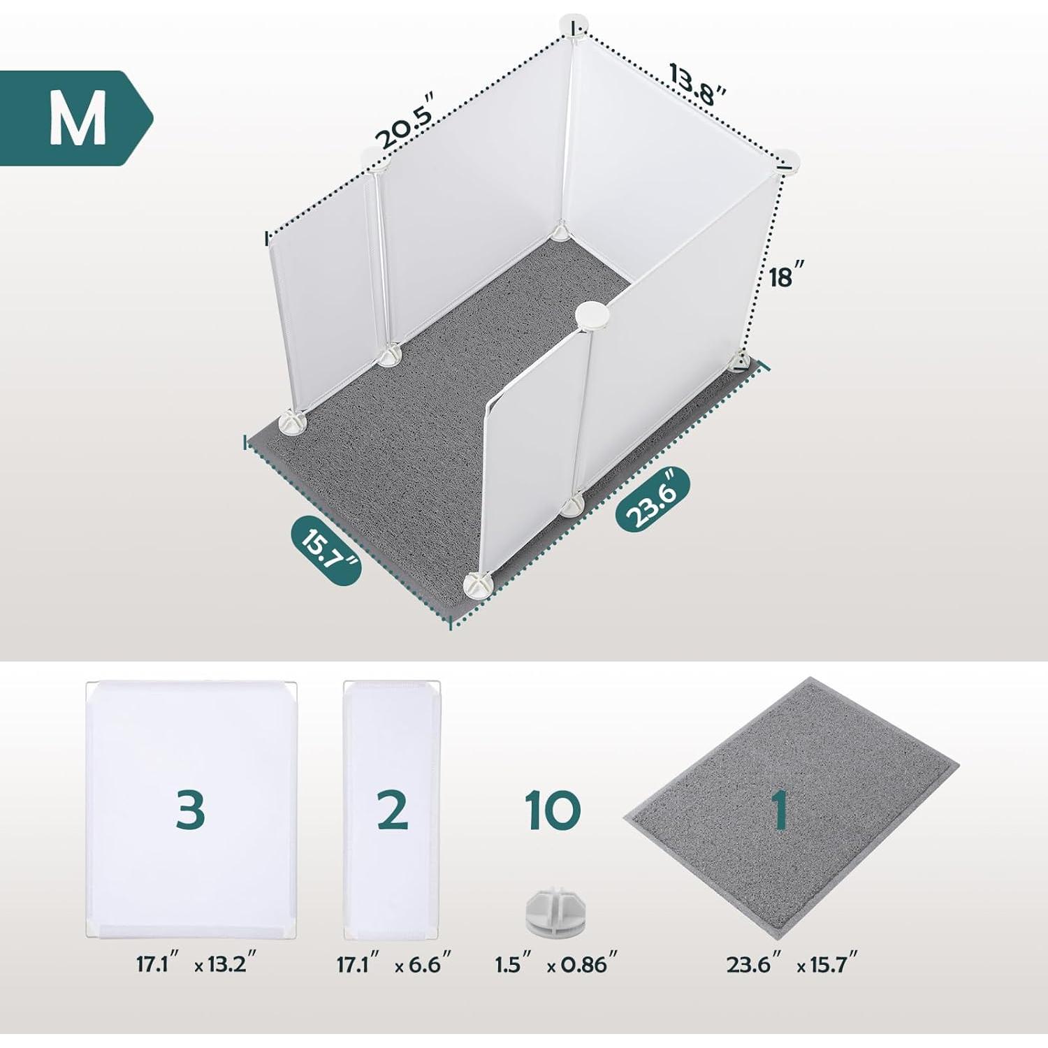Caja de Arena para Gatos MEEXPAWS con Protector Splash M