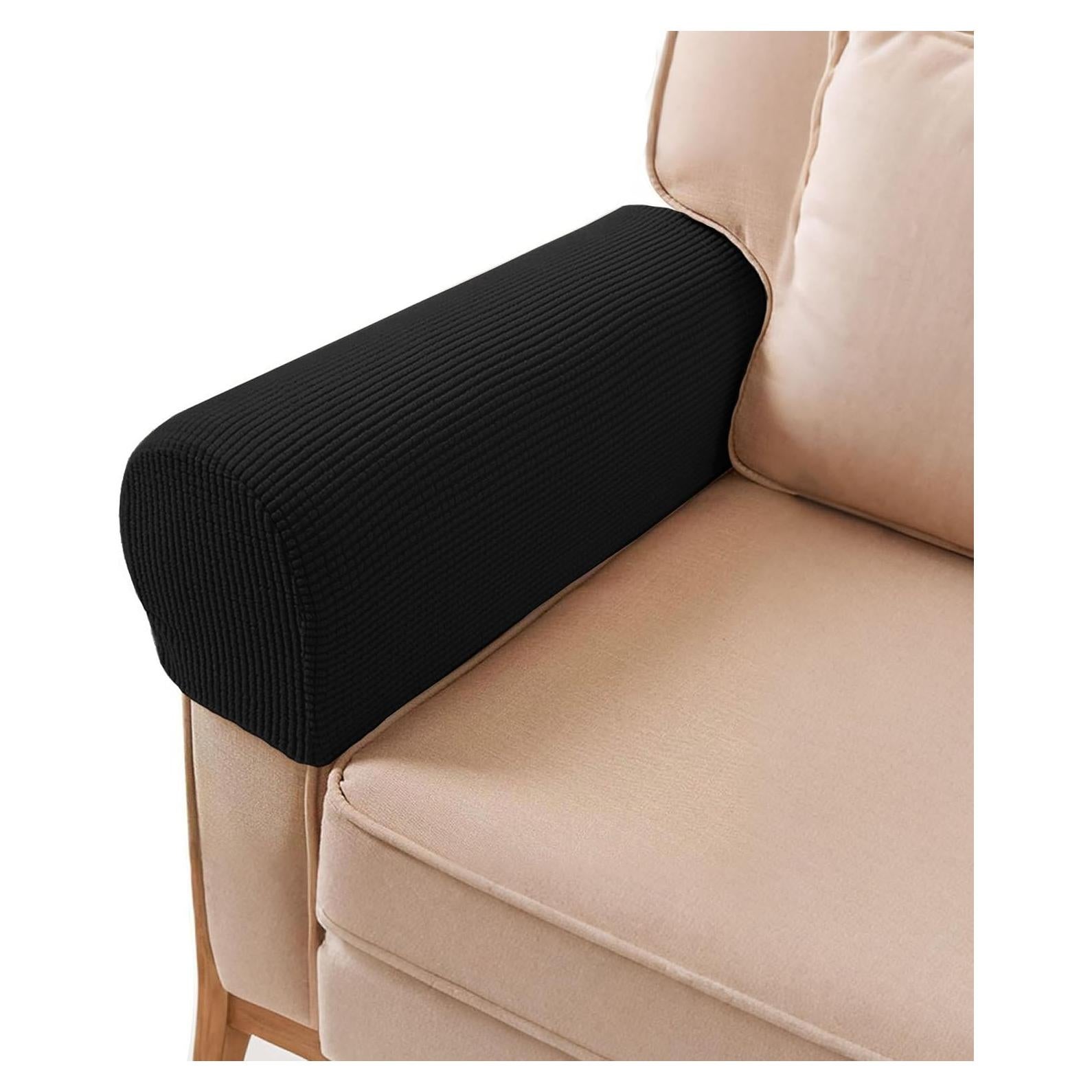 Cubiertas de Silla de Sofá PBIEHSR Juego de 2 Negras